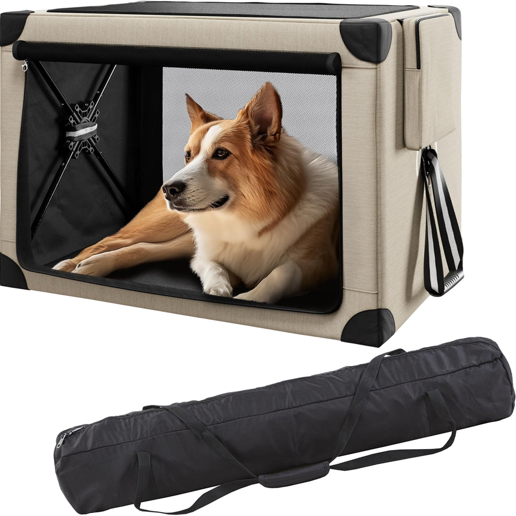 Collapsible Dog Crate with Storage Bag – 32 Inch