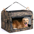 Collapsible Dog Crate – Camouflage, 4-Door, 36.5 Inch