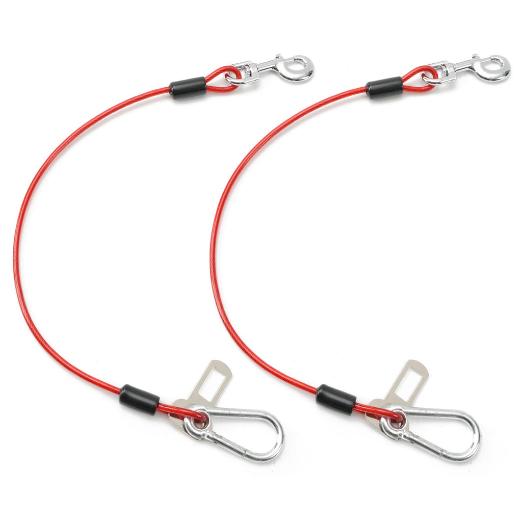 Chew Proof Dog Seat Belt – Stainless Steel Wire, 2 Pack