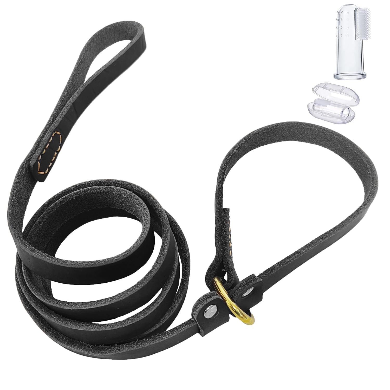 Genuine Leather Slip Lead Dog Leash