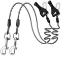 Chew Proof Dog Seat Belt with Elastic Bungee – Steel Cable, 2 Pack
