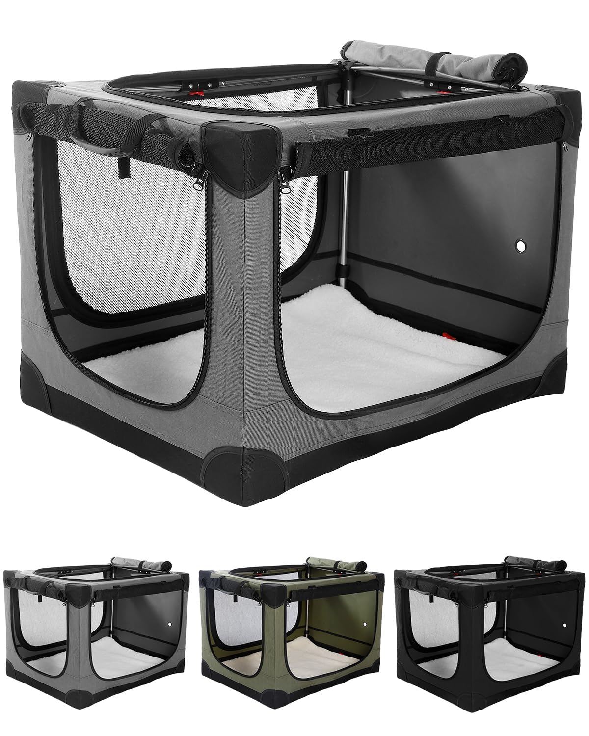 Collapsible Dog Crate with Storage Bag – 30 Inch