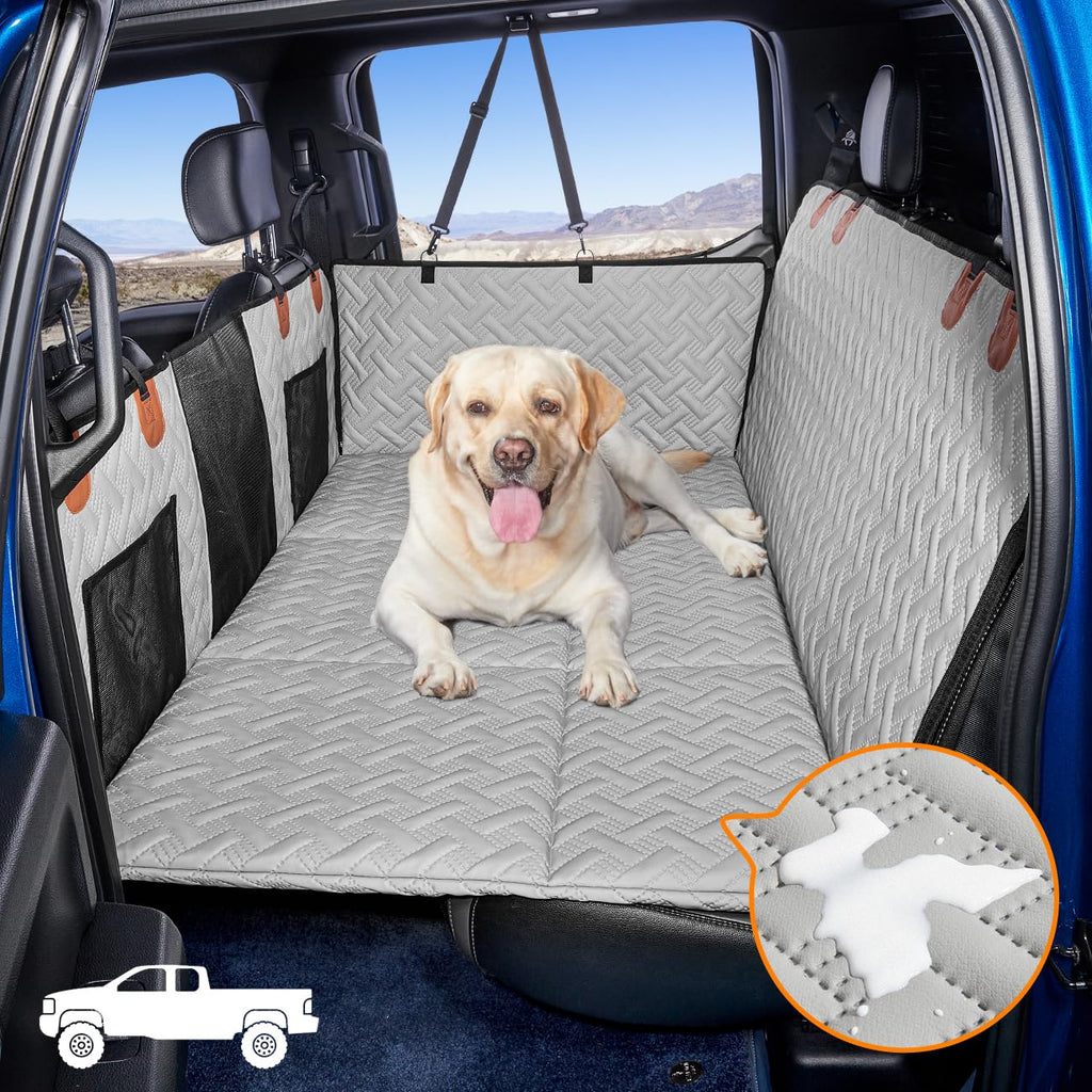 PU Leather Hard Bottom Truck Seat Extender for Dogs